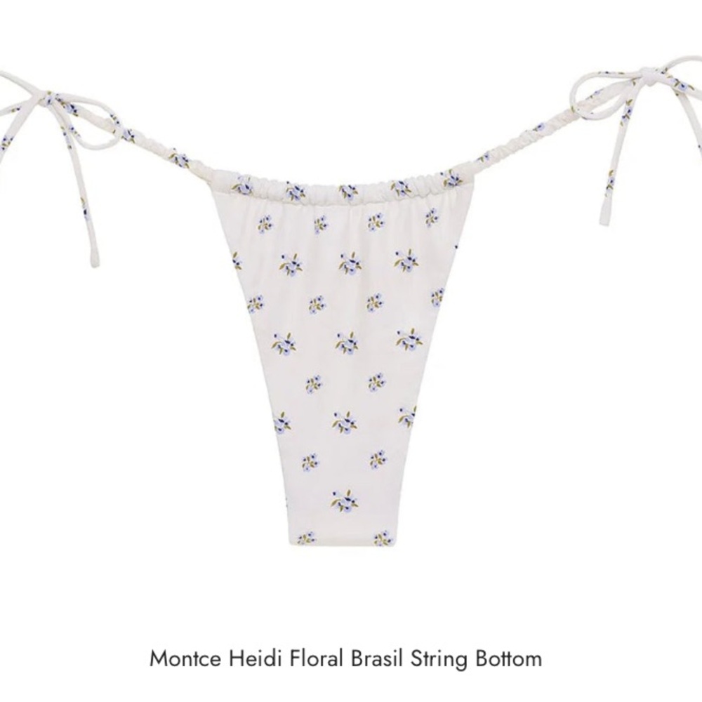 NWT!! Montce Heidi Floral Brasil Bikini Bottom